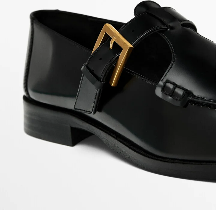 Square-Toe Buckled Loafers - Image 5