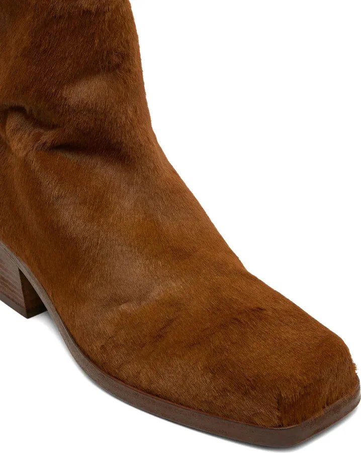 Square-Toe Calf Hair Boots - Image 3