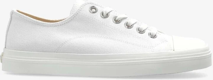 Square-Toe Canvas Sneakers