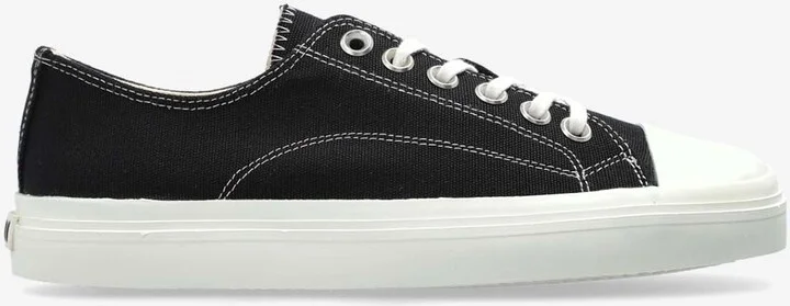 Square-Toe Canvas Sneakers