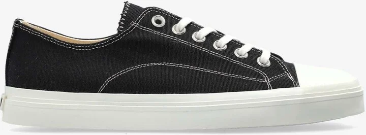 Square-Toe Canvas Sneakers