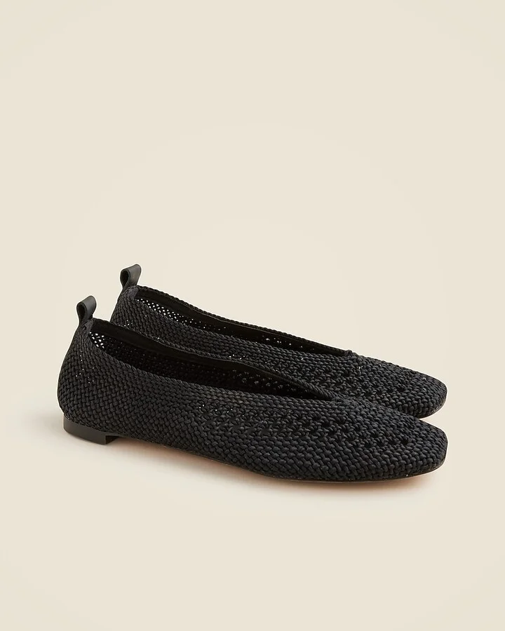 Square-toe crochet ballet flats - Image 2