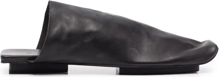 Square-Toe Flat Mules
