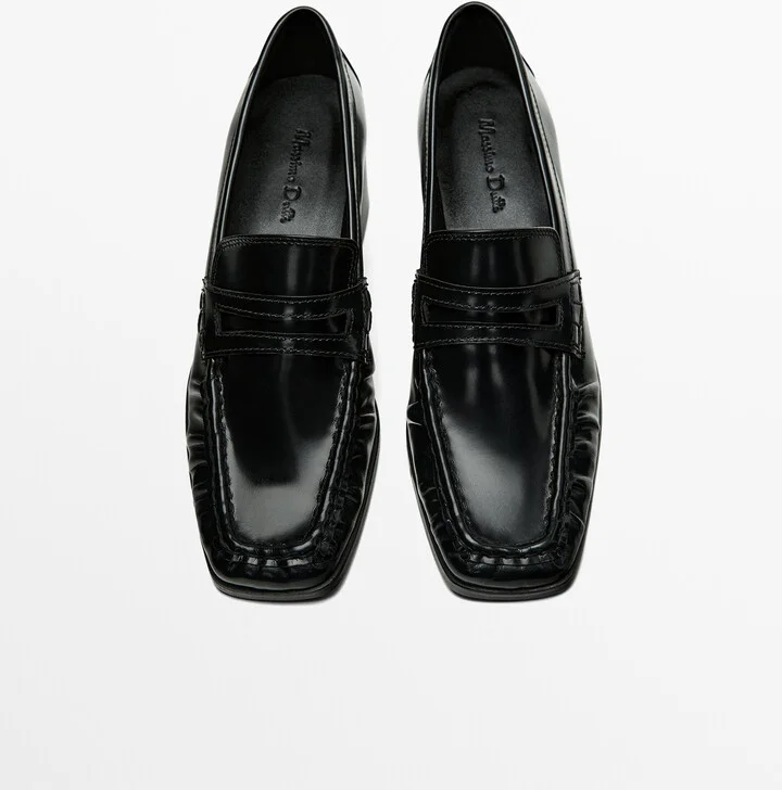 Square-Toe Heeled Loafers - Image 5