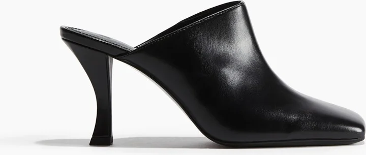 Square-Toe Heeled Mules