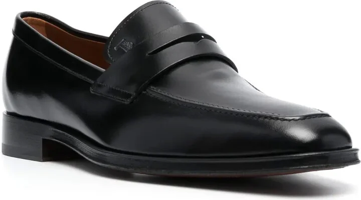 Square-Toe High-Shine Loafers - Image 2