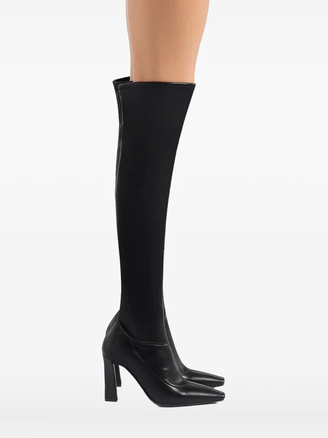 Square-Toe Knee-High Boots - Image 3