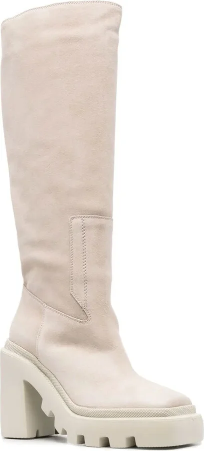 Square-Toe Knee-Length Boots - Image 2