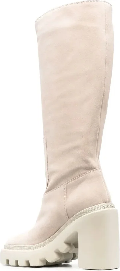 Square-Toe Knee-Length Boots - Image 3