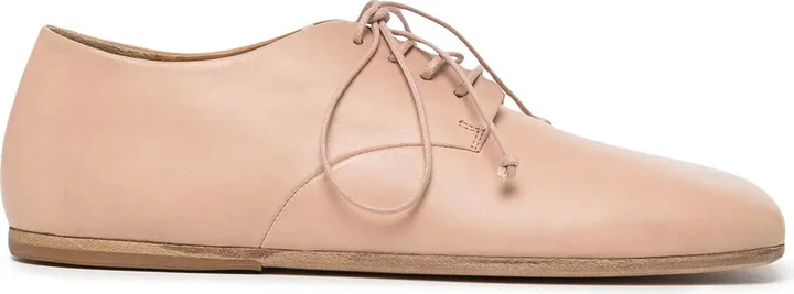 Square-Toe Lace-Up Shoes