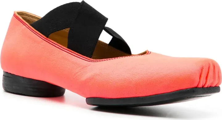 Square-Toe Leather Ballerina Shoes - Image 2