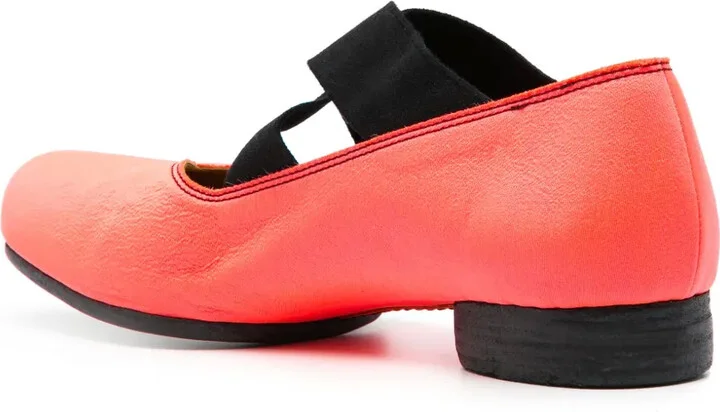 Square-Toe Leather Ballerina Shoes - Image 3
