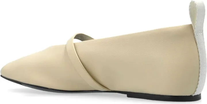 Square-Toe Leather Ballerina Shoes - Image 5