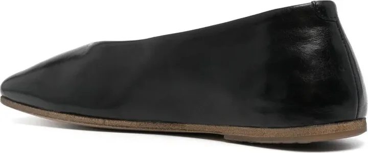 Square-Toe Leather Ballerina Shores - Image 3