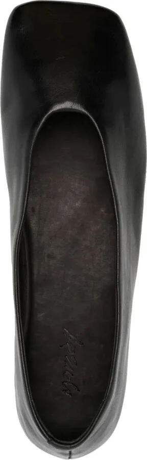 Square-Toe Leather Ballerina Shores - Image 4