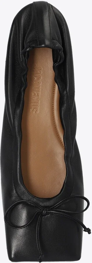Square-Toe Leather Ballet Flats - Image 3