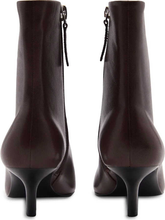 Square Toe Leather Bootie - Image 4