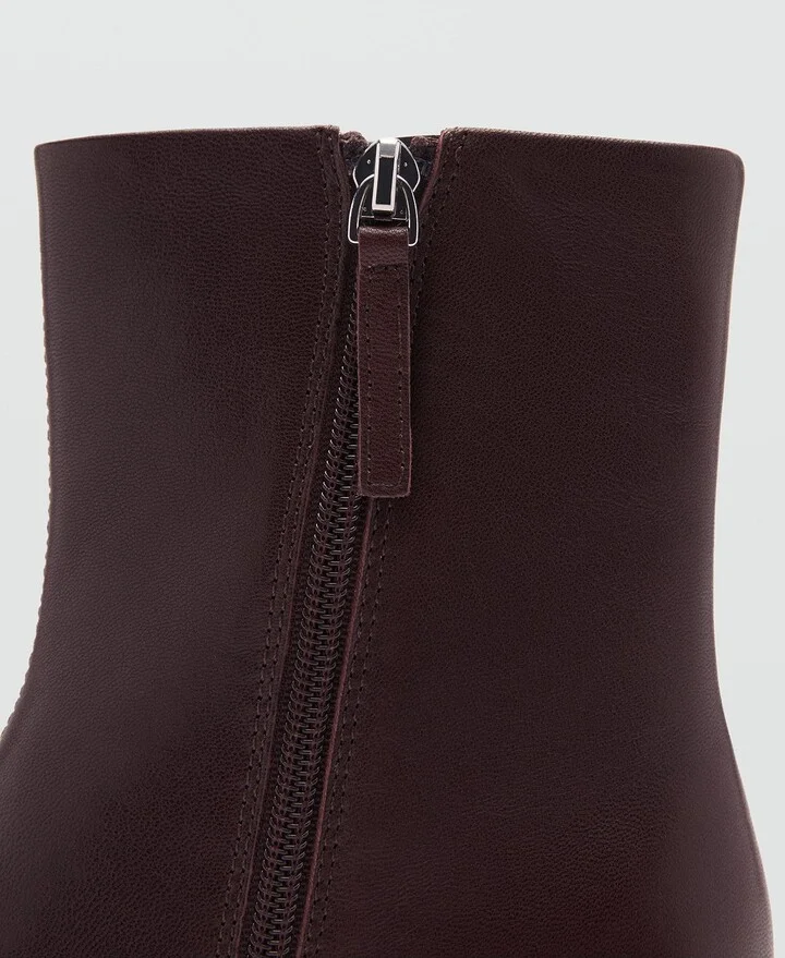 Square Toe Leather Bootie - Image 5