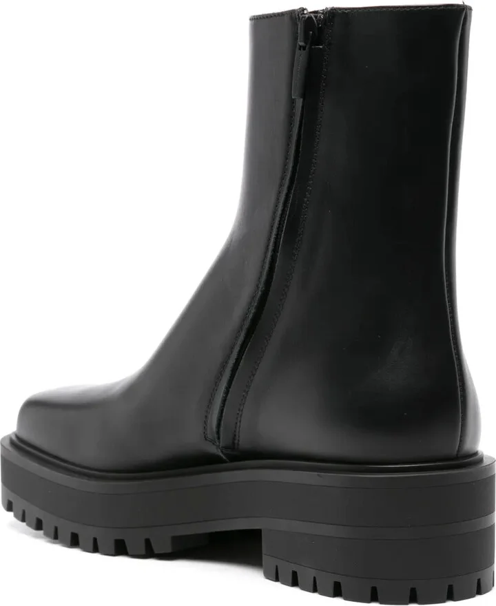 Square-Toe Leather Boots - Image 3