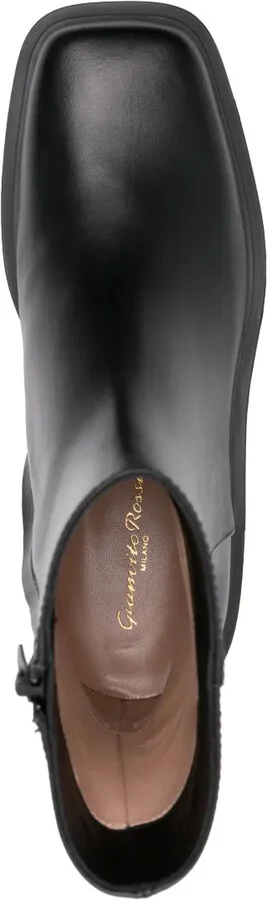 Square-Toe Leather Boots - Image 4
