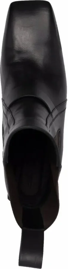 Square-Toe Leather Boots - Image 4