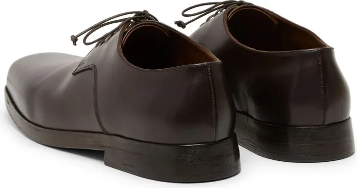 Square-Toe Leather Derby Shoes - Image 3