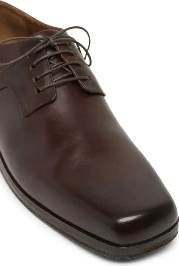 Square-Toe Leather Derby Shoes - Image 4