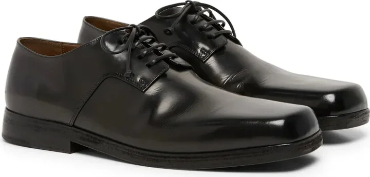 Square Toe Leather Derby Shoes - Image 2