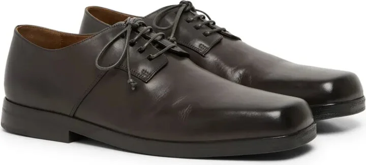 Square-Toe Leather Derby Shoes - Image 2