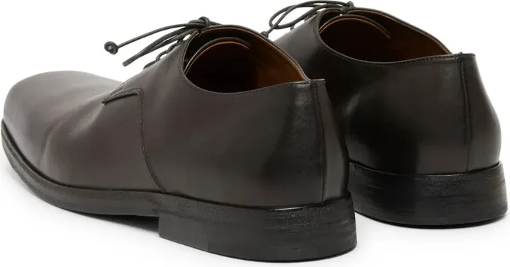 Square-Toe Leather Derby Shoes - Image 3