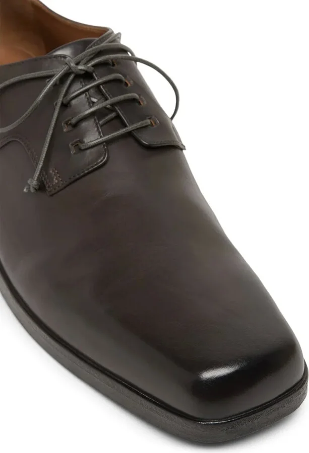 Square-Toe Leather Derby Shoes - Image 4