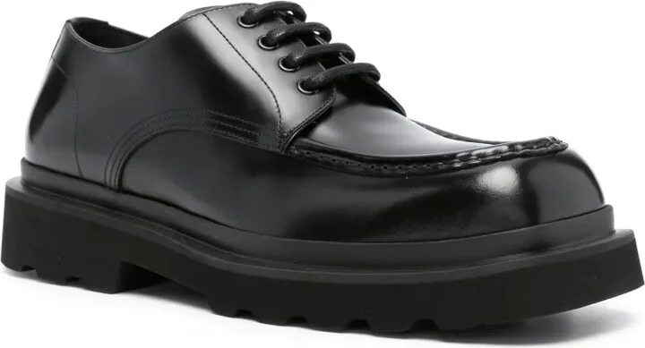 Square-Toe Leather Derby Shoes - Image 2