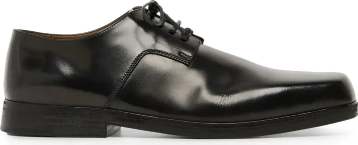 Square Toe Leather Derby Shoes