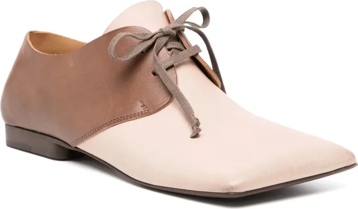 Square-Toe Leather Flats - Image 2