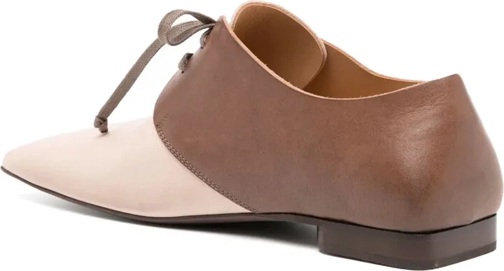 Square-Toe Leather Flats - Image 3