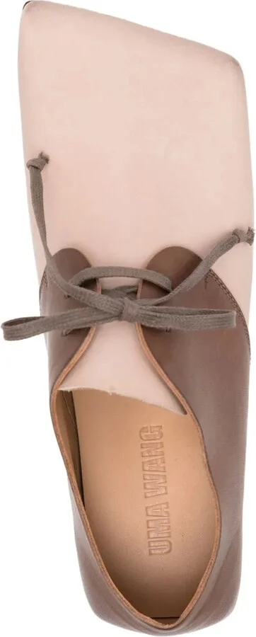 Square-Toe Leather Flats - Image 4