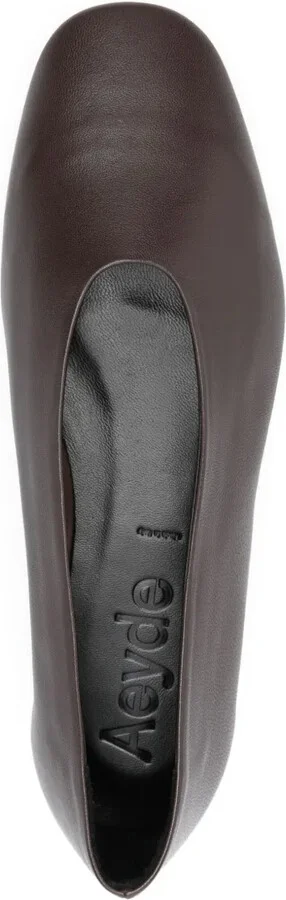 Square-Toe Leather Flats - Image 4
