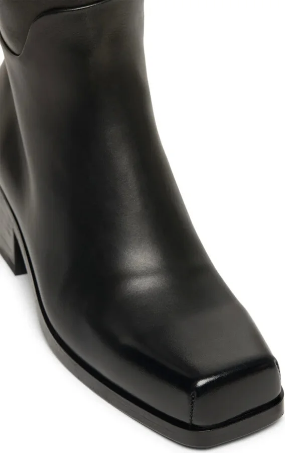 Square Toe Leather High Boots - Image 4