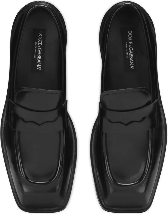 Square-Toe Leather Loafers - Image 4