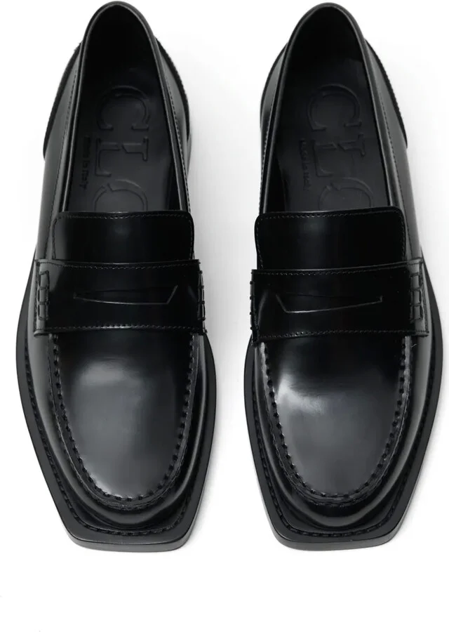 Square-Toe Leather Loafers - Image 4
