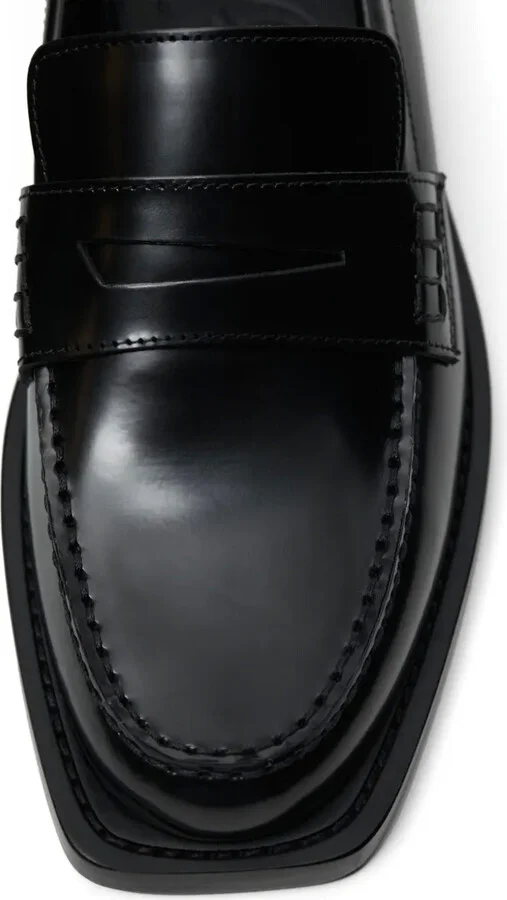 Square-Toe Leather Loafers - Image 5