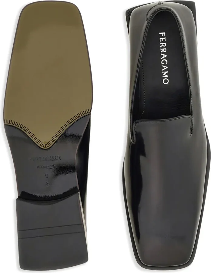 Square-Toe Leather Loafers - Image 5