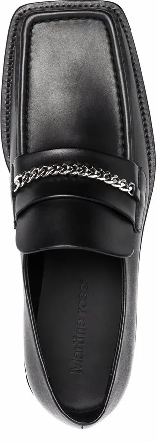 Square-Toe Leather Loafers - Image 4