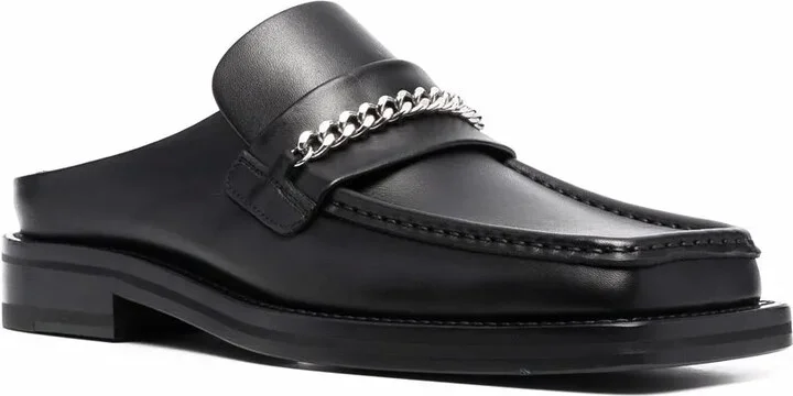 Square-Toe Leather Loafers - Image 2