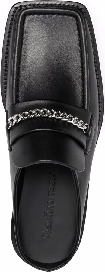 Square-Toe Leather Loafers - Image 4