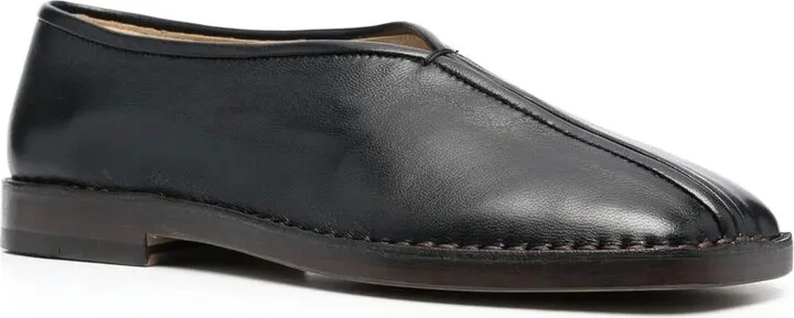 Square-Toe Leather Loafers - Image 2