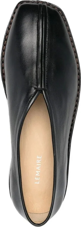 Square-Toe Leather Loafers - Image 4