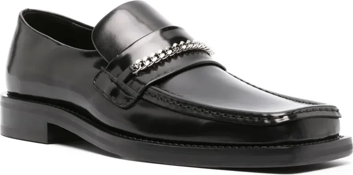 Square-Toe Leather Loafers - Image 2