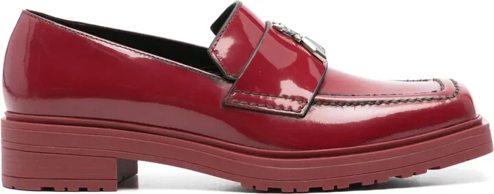 Square Toe Leather Loafers