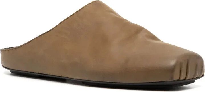 Square-Toe Leather Mules - Image 2